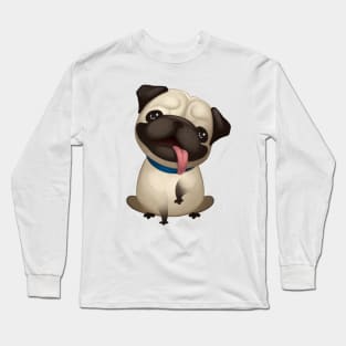 Derpy Pug Long Sleeve T-Shirt